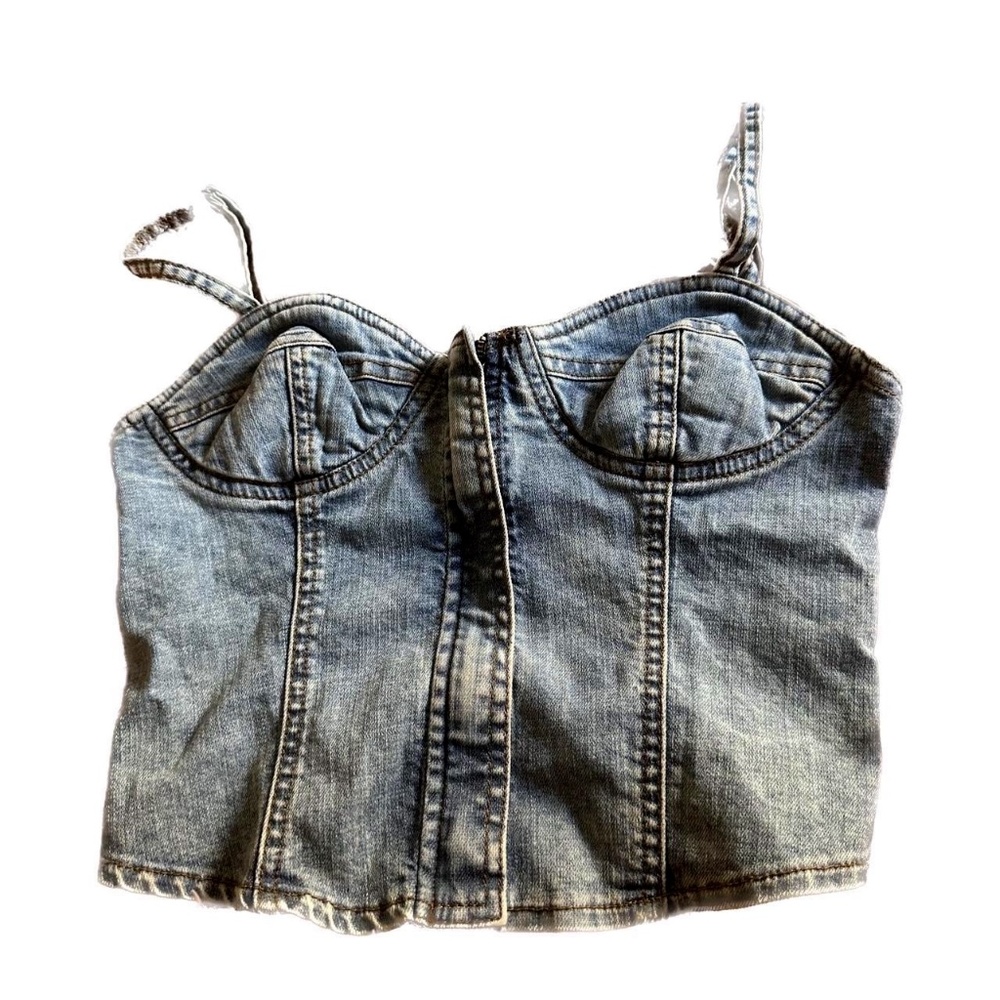 Cami Denim Corset Crop top